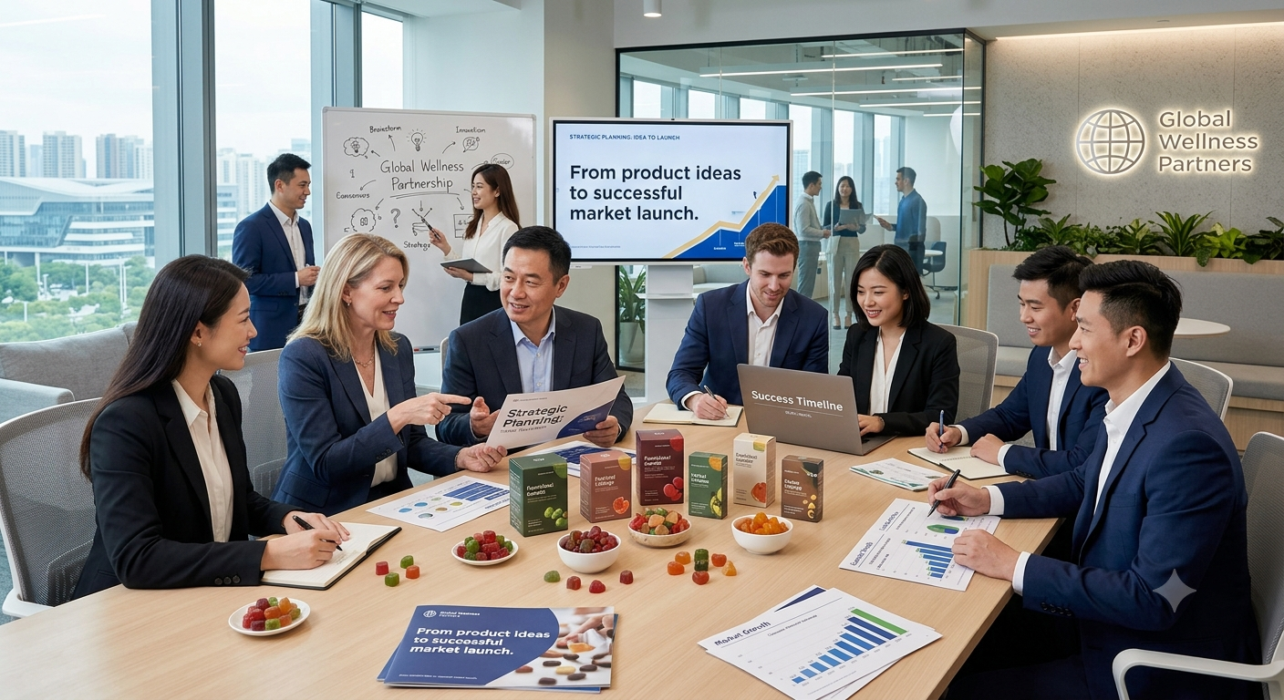 global wellness brand team and a functional product development manufacturer.