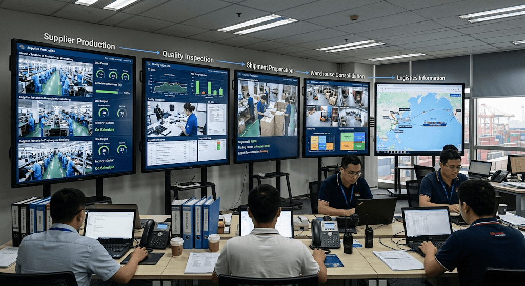 china supply chain control room