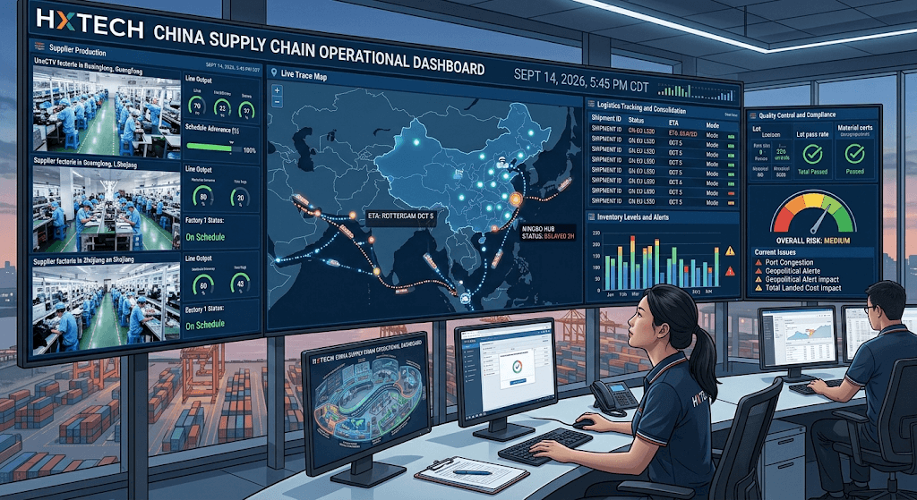 china supply chain operational dashboard