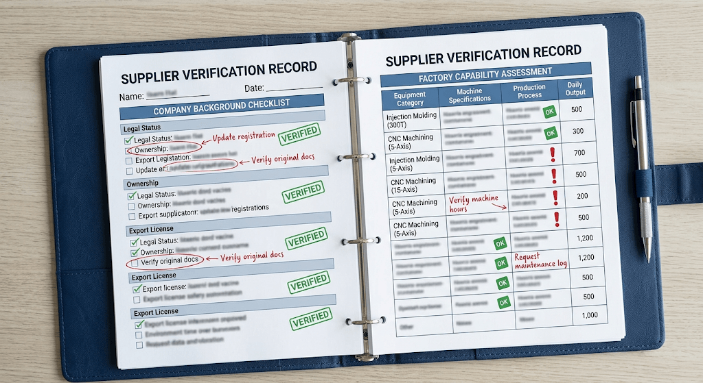 supplier verification record
